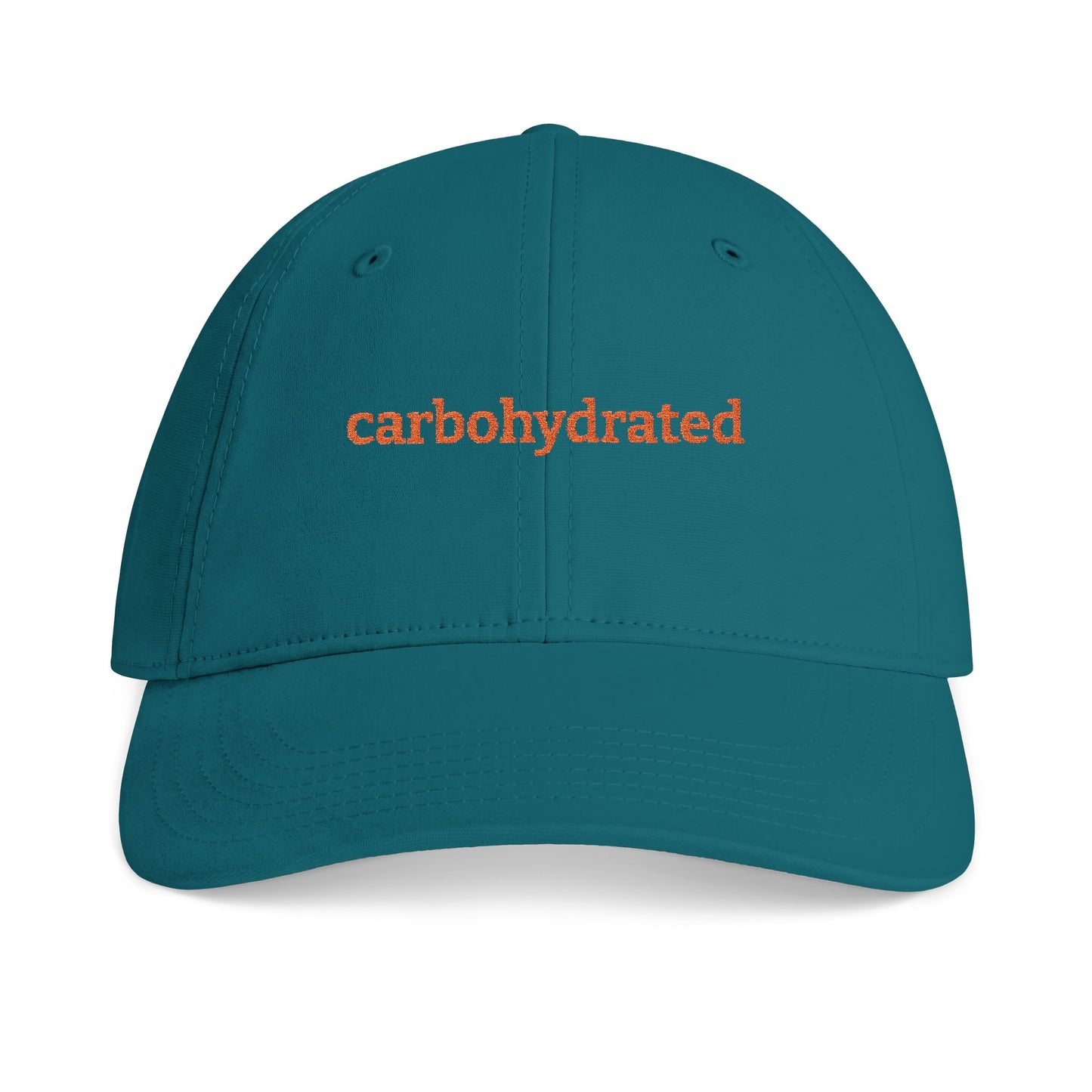 "Carbohydrated" Embroidered Cotton Baseball Cap